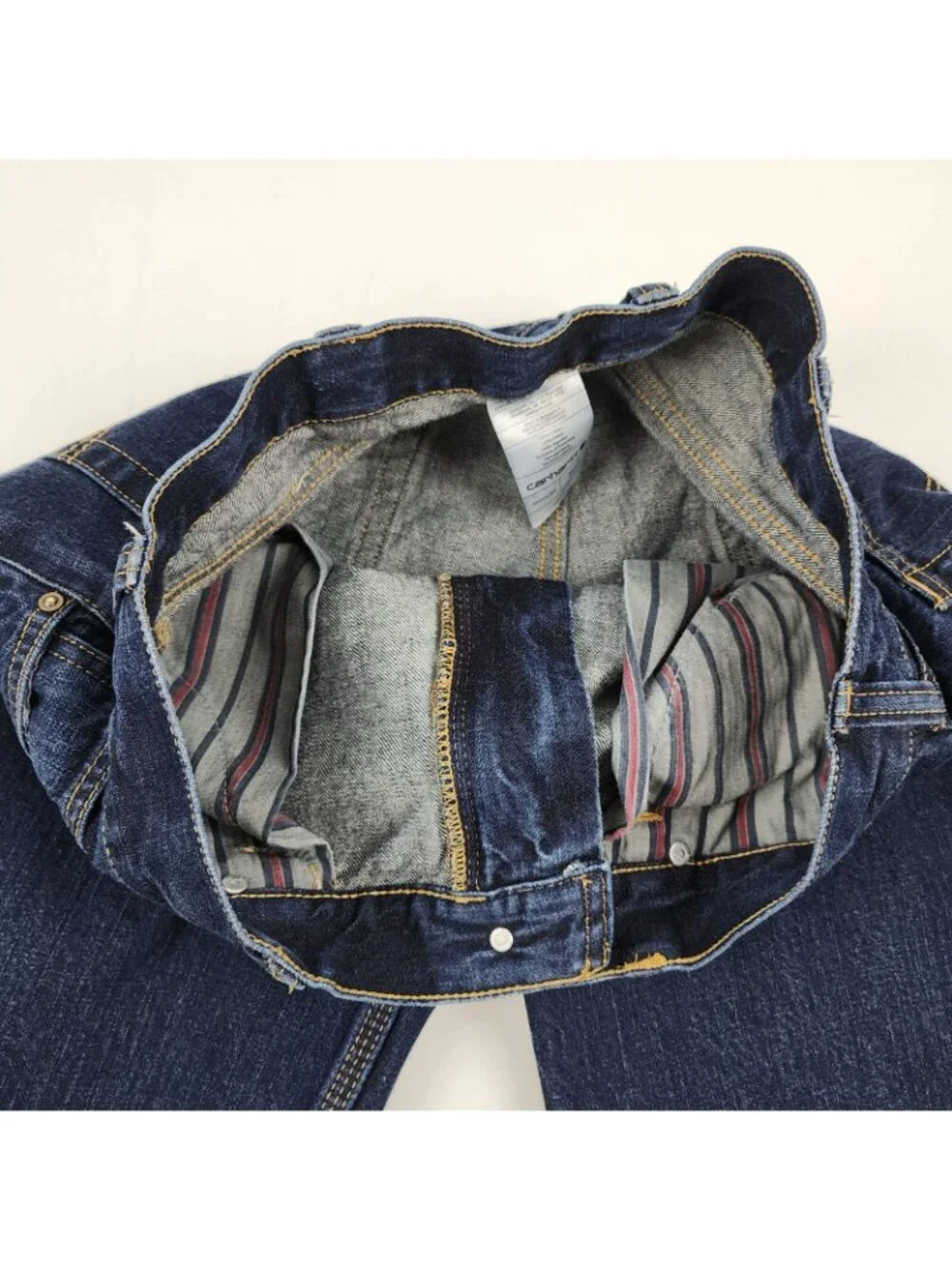 Carhartt Jeans Mens 34x35 Loose Original Fit Work Denim Dark Wash